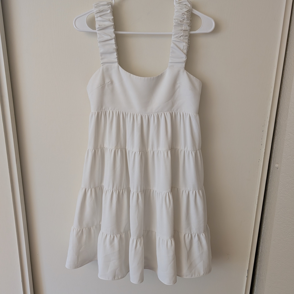 Amanda Uprichard Womens Small Nicolia Dress In Ivory Formal Cocktail Party